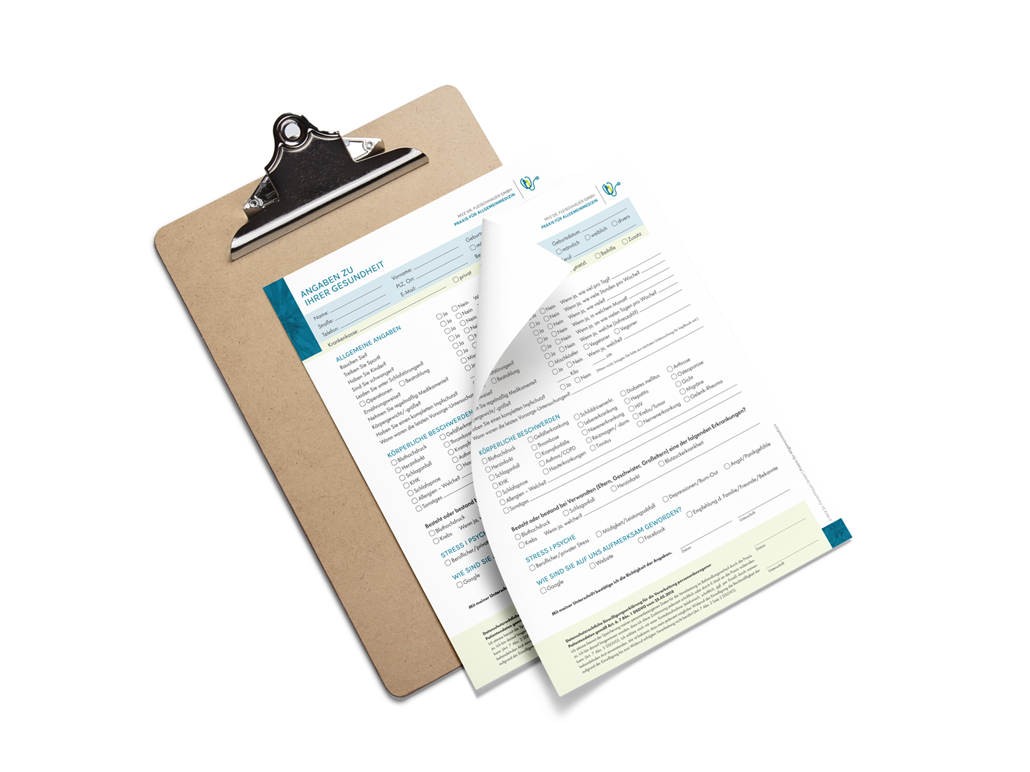 Anamneseformular Design - MVZ Fleischhauer GmbH (Allgemeinmedizin)