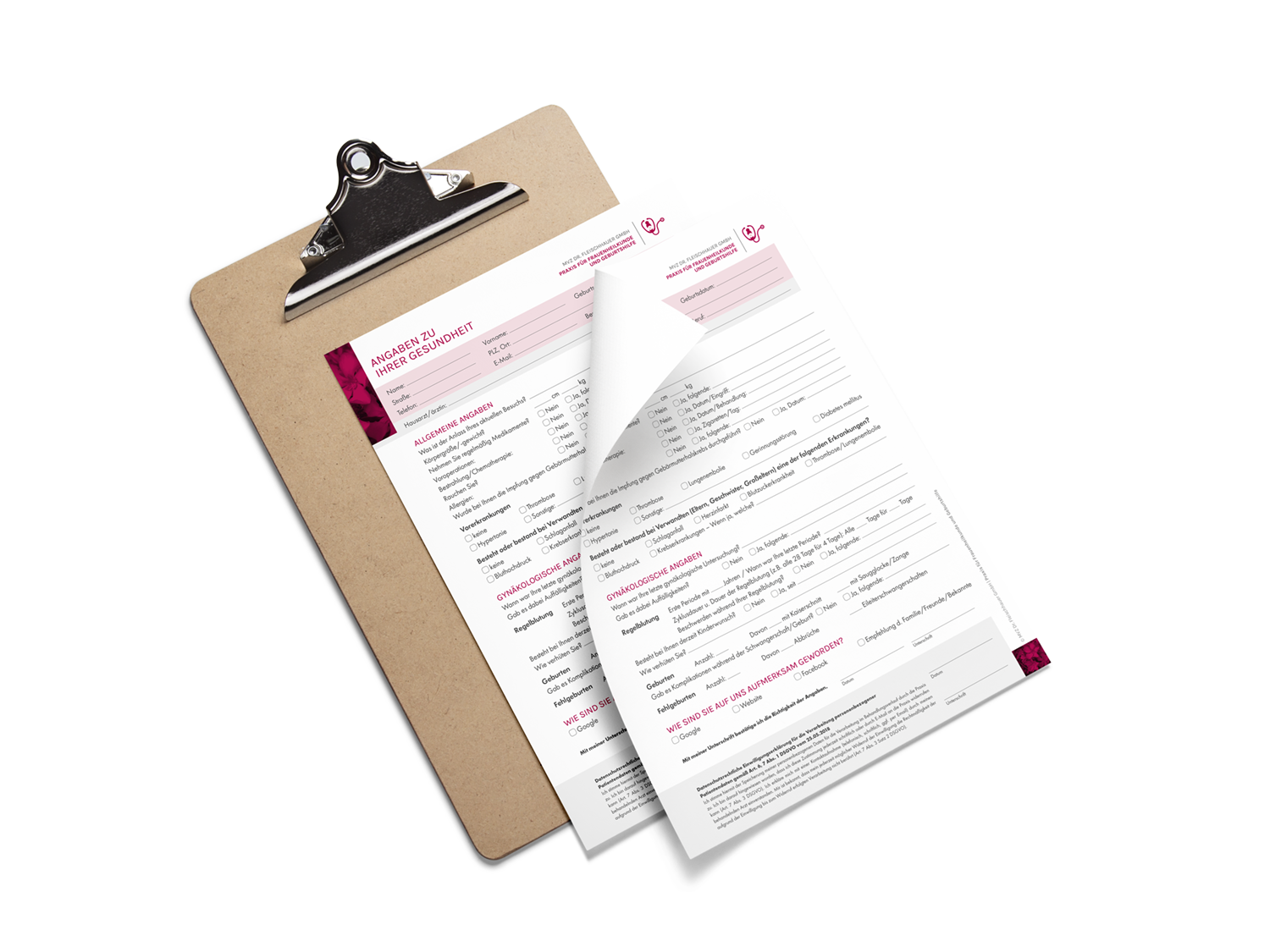 Design Anamneseformular - Gyn-Praxis Fleischhauer