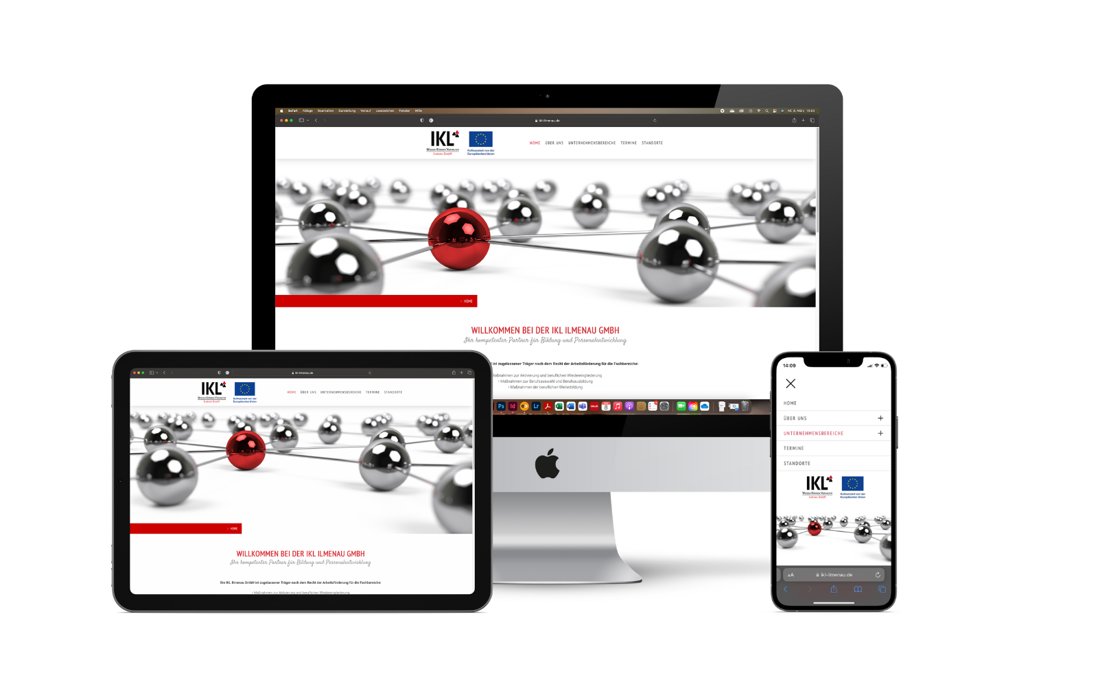 Webdesign für IKL Ilmenau GmbH mit Jimdo